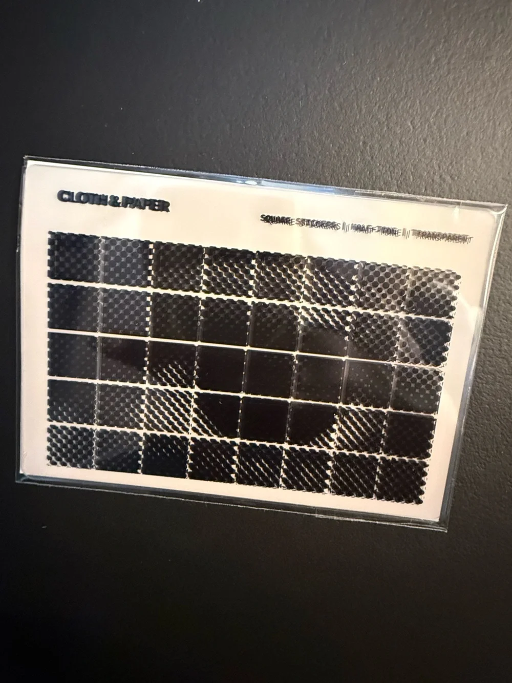 Cloth & Paper Square Half Tone Stickers 160